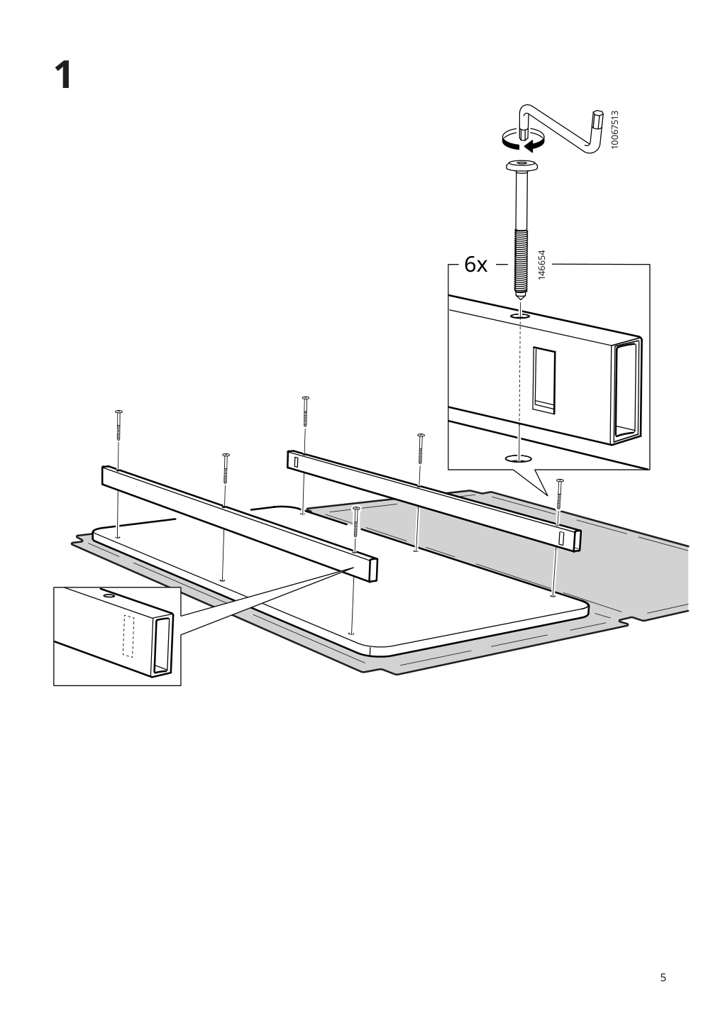 Assembly instructions for IKEA Idasen underframe for table top dark gray | Page 5 - IKEA IDÅSEN underframe for table top 904.838.19