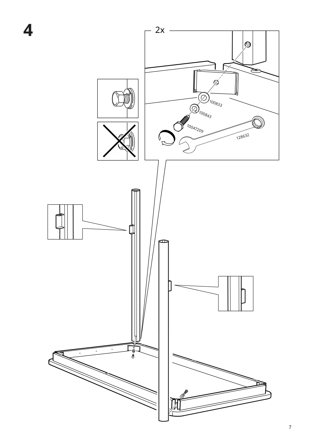 Assembly instructions for IKEA Idasen underframe for table top dark gray | Page 7 - IKEA IDÅSEN underframe for table top 904.838.19