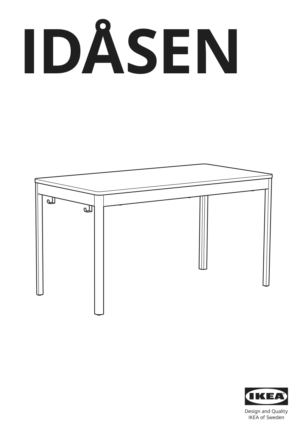 Assembly instructions for IKEA Idasen underframe for table top dark gray | Page 1 - IKEA IDÅSEN underframe for table top 304.838.22