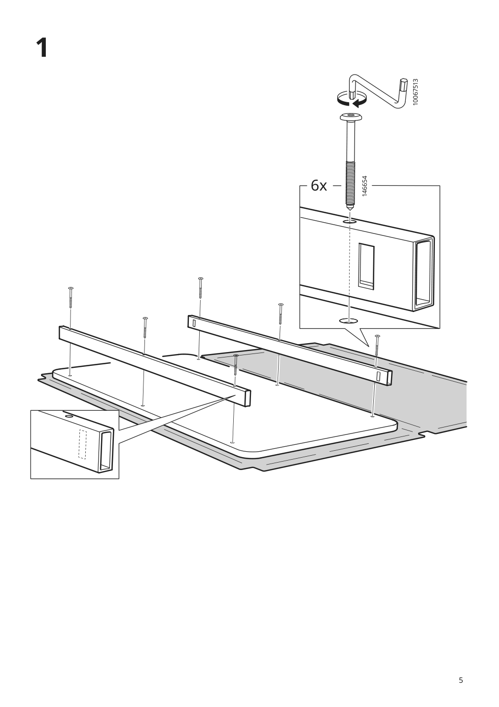 Assembly instructions for IKEA Idasen underframe for table top dark gray | Page 5 - IKEA IDÅSEN underframe for table top 304.838.22