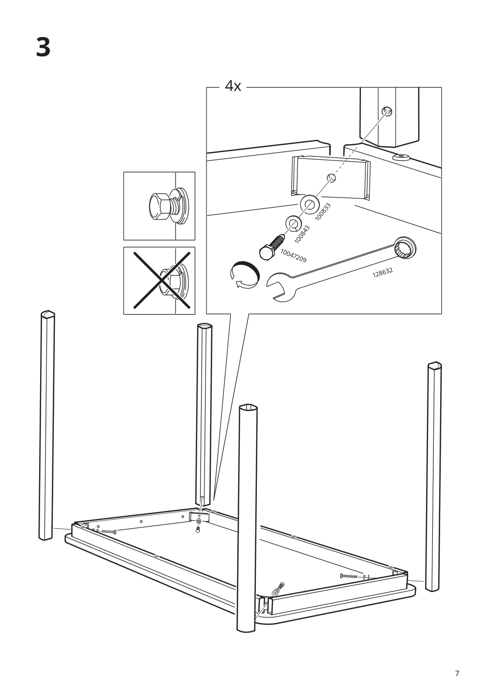 Assembly instructions for IKEA Idasen underframe for table top dark gray | Page 7 - IKEA IDÅSEN underframe for table top 304.838.22