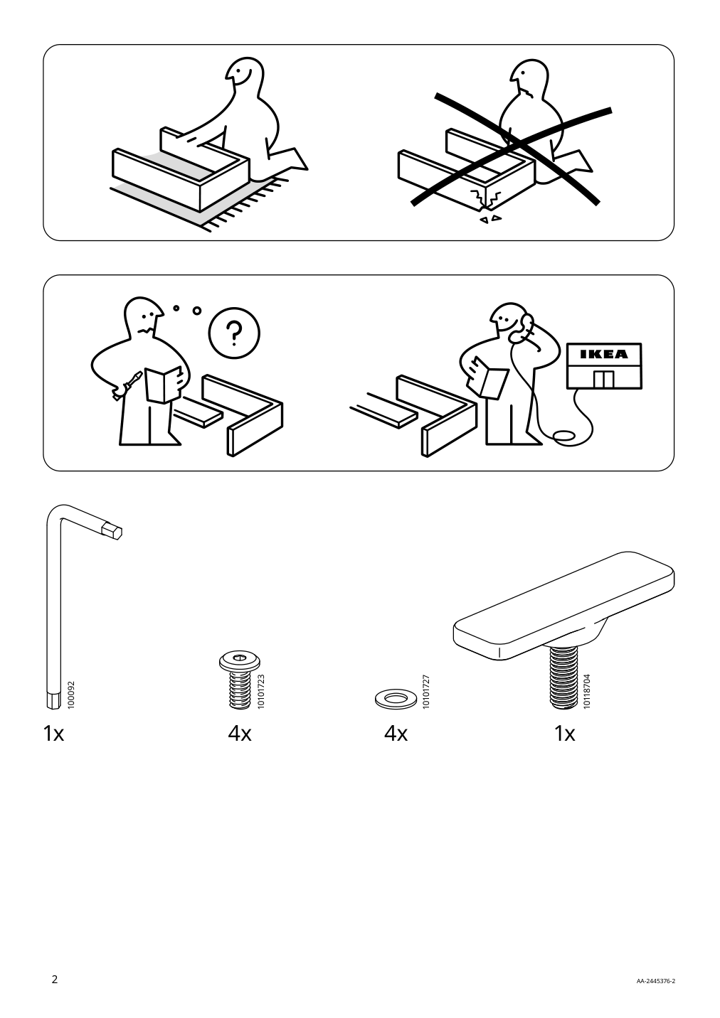 Assembly instructions for IKEA Iggoen umbrella base with sandbags dark gray | Page 2 - IKEA HÖGÖN / IGGÖN umbrella with base 295.762.09