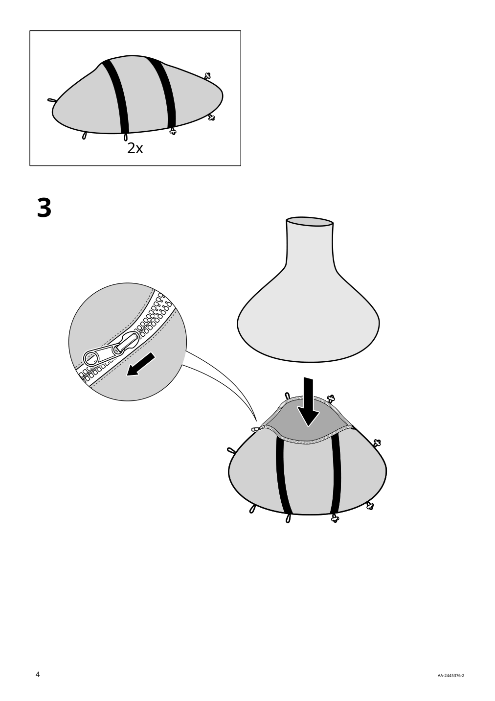 Assembly instructions for IKEA Iggoen umbrella base with sandbags dark gray | Page 4 - IKEA HÖGÖN / IGGÖN umbrella with base 295.762.09