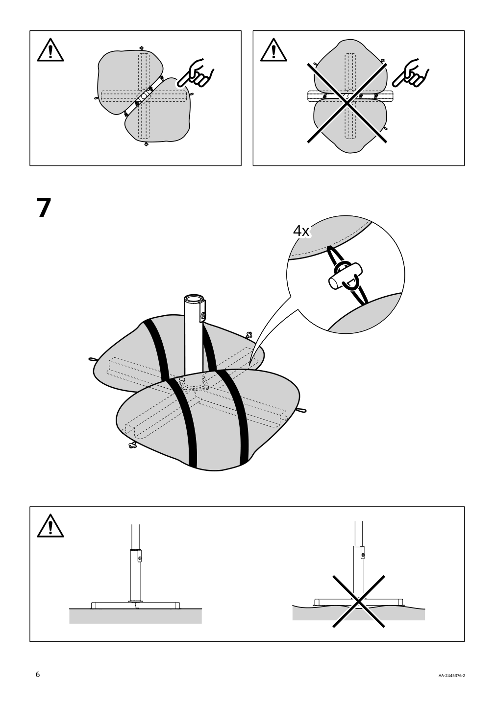 Assembly instructions for IKEA Iggoen umbrella base with sandbags dark gray | Page 6 - IKEA HÖGÖN / IGGÖN umbrella with base 295.762.09