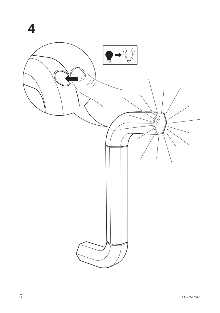 Assembly instructions for IKEA Ikea art event 2021 led flashlight allen key shaped blue | Page 6 - IKEA IKEA ART EVENT 2021 LED flashlight 004.919.46