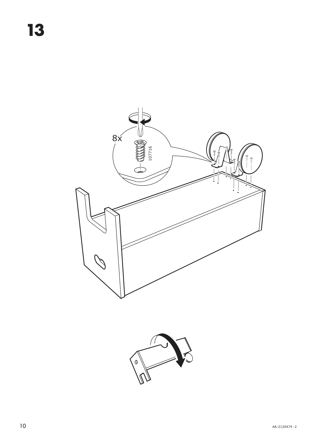 Assembly instructions for IKEA Ikea ps 1995 storage bench white | Page 10 - IKEA IKEA PS 1995 storage bench 604.309.88