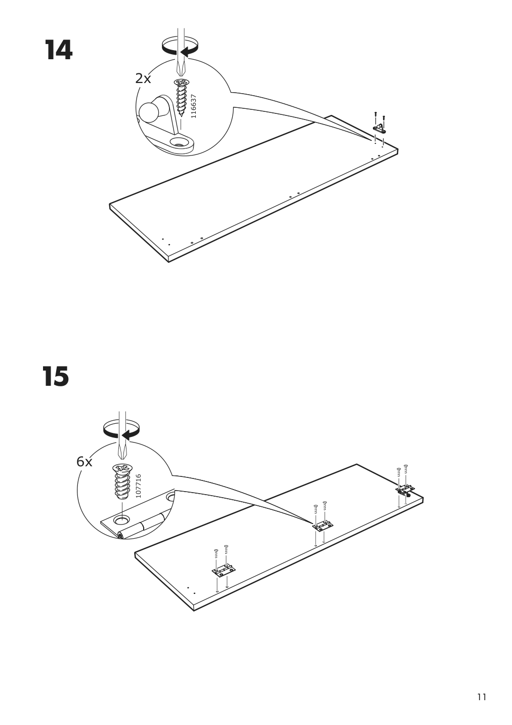 Assembly instructions for IKEA Ikea ps 1995 storage bench white | Page 11 - IKEA IKEA PS 1995 storage bench 604.309.88