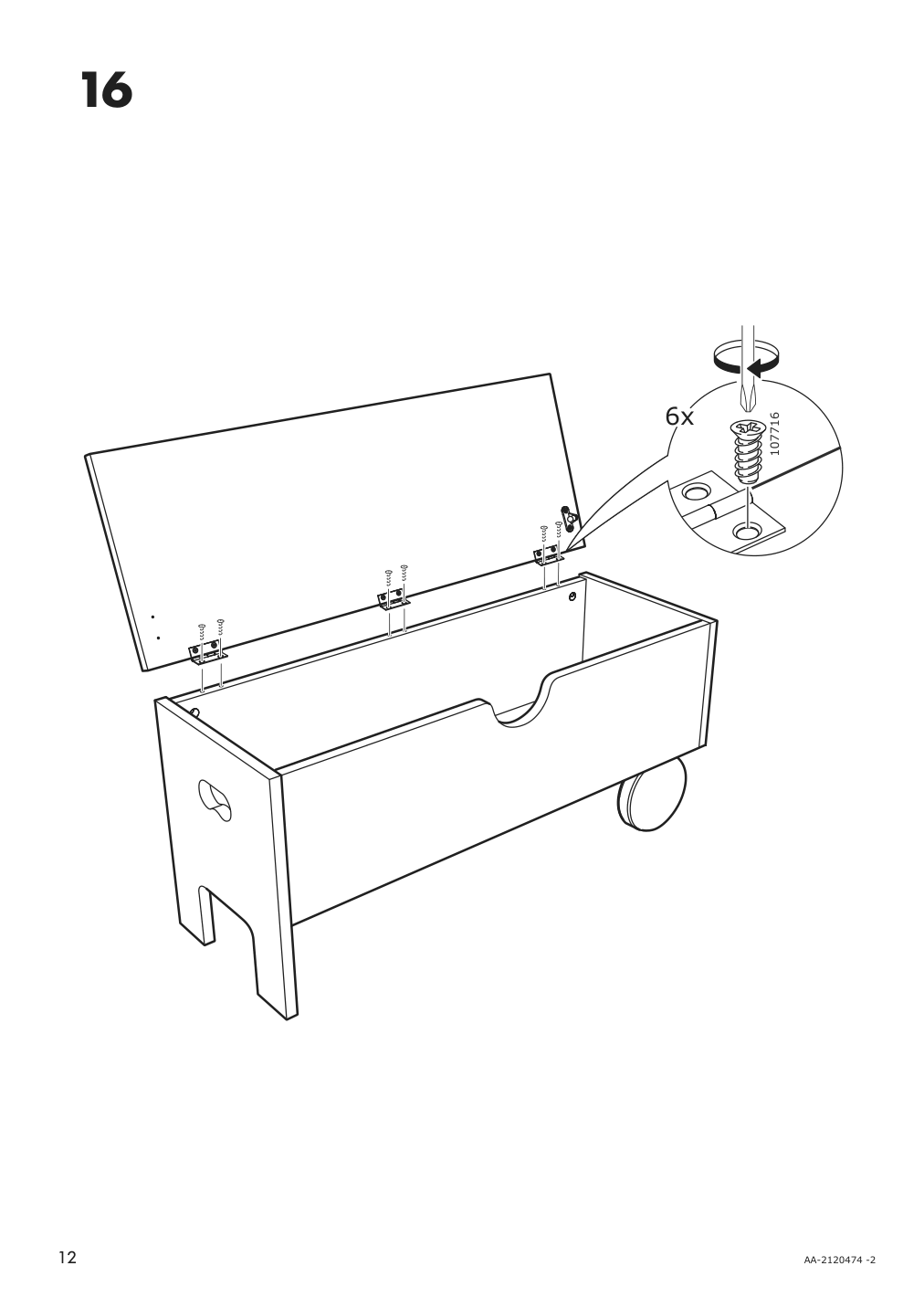 Assembly instructions for IKEA Ikea ps 1995 storage bench white | Page 12 - IKEA IKEA PS 1995 storage bench 604.309.88