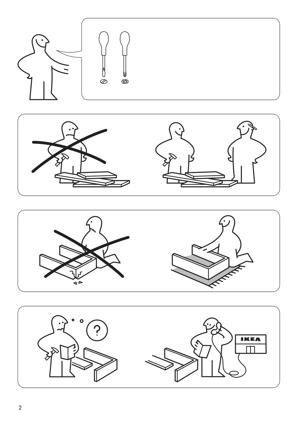 Assembly instructions for IKEA Ikea ps 1995 storage bench white | Page 2 - IKEA IKEA PS 1995 storage bench 604.309.88