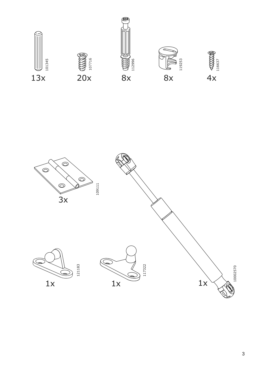 Assembly instructions for IKEA Ikea ps 1995 storage bench white | Page 3 - IKEA IKEA PS 1995 storage bench 604.309.88