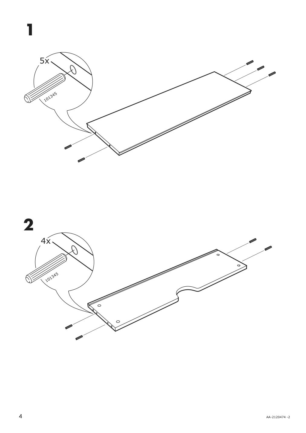 Assembly instructions for IKEA Ikea ps 1995 storage bench white | Page 4 - IKEA IKEA PS 1995 storage bench 604.309.88