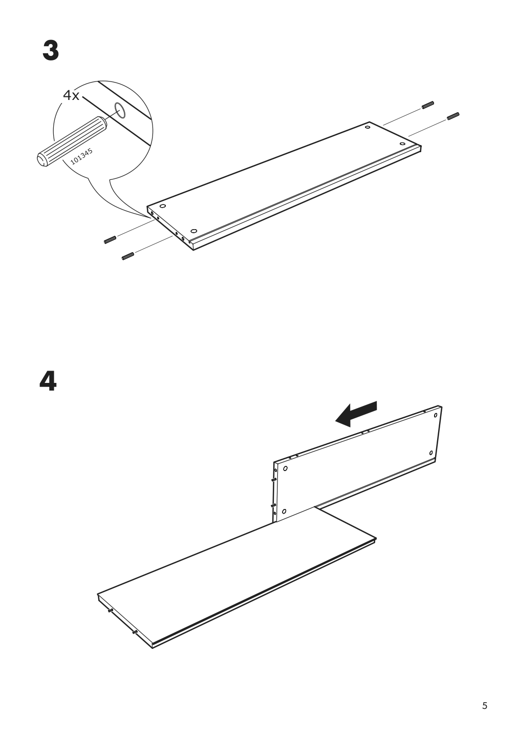 Assembly instructions for IKEA Ikea ps 1995 storage bench white | Page 5 - IKEA IKEA PS 1995 storage bench 604.309.88