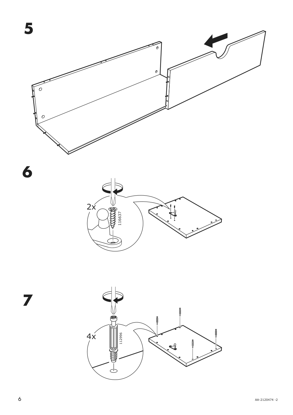 Assembly instructions for IKEA Ikea ps 1995 storage bench white | Page 6 - IKEA IKEA PS 1995 storage bench 604.309.88