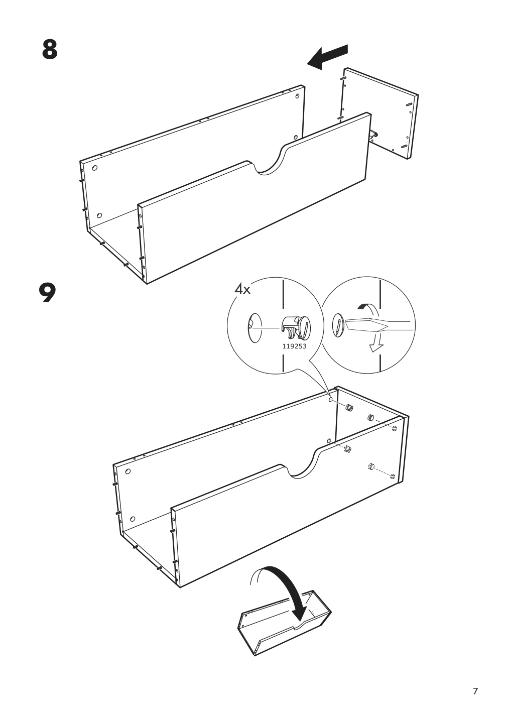 Assembly instructions for IKEA Ikea ps 1995 storage bench white | Page 7 - IKEA IKEA PS 1995 storage bench 604.309.88