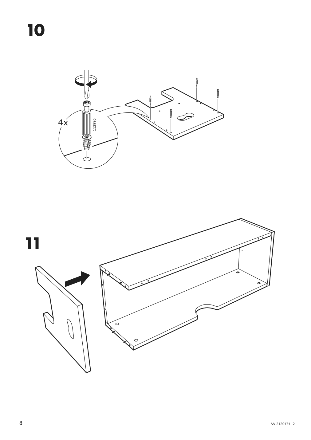 Assembly instructions for IKEA Ikea ps 1995 storage bench white | Page 8 - IKEA IKEA PS 1995 storage bench 604.309.88