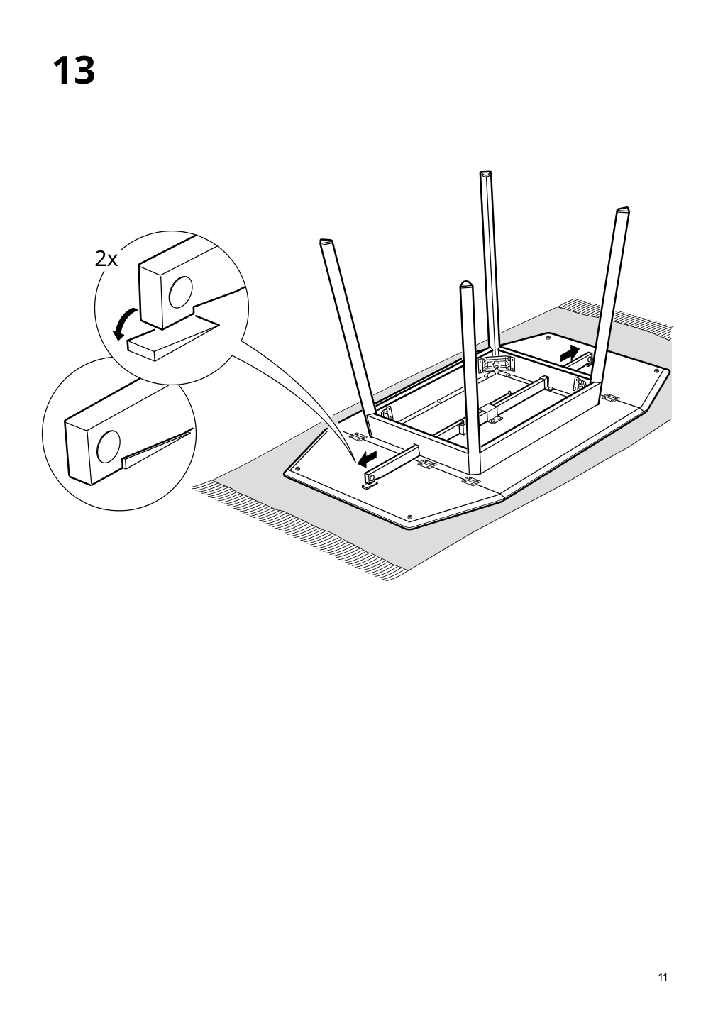 Assembly instructions for IKEA Ikea ps 2012 drop leaf table bamboo white | Page 11 - IKEA IKEA PS 2012 drop-leaf table 202.068.06