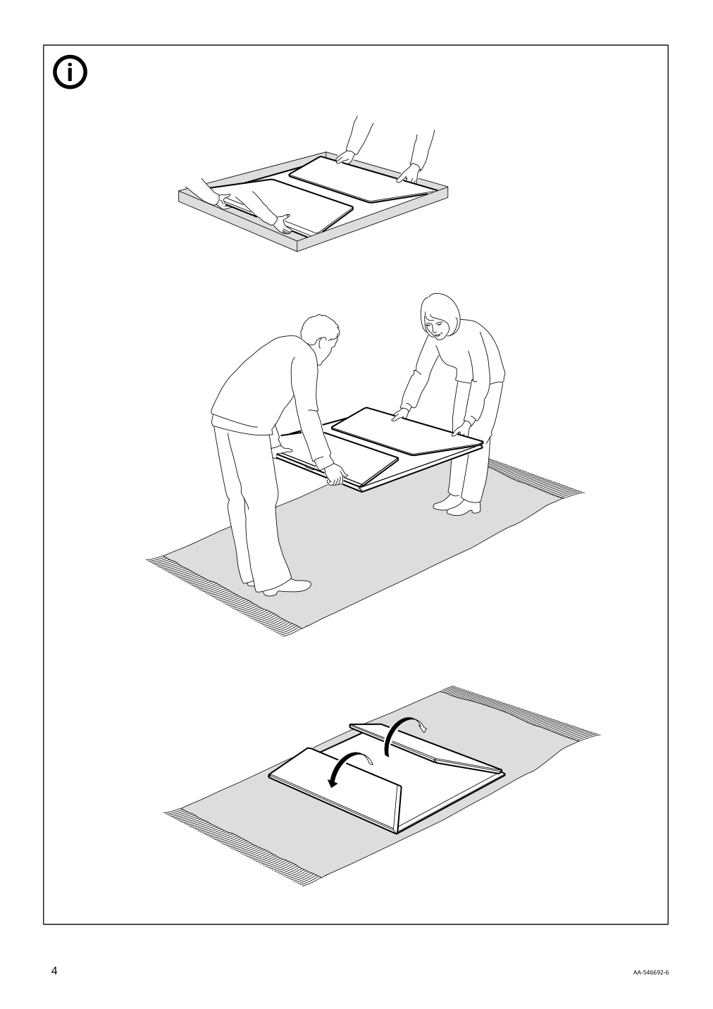 Assembly instructions for IKEA Ikea ps 2012 drop leaf table bamboo white | Page 4 - IKEA IKEA PS 2012 drop-leaf table 202.068.06