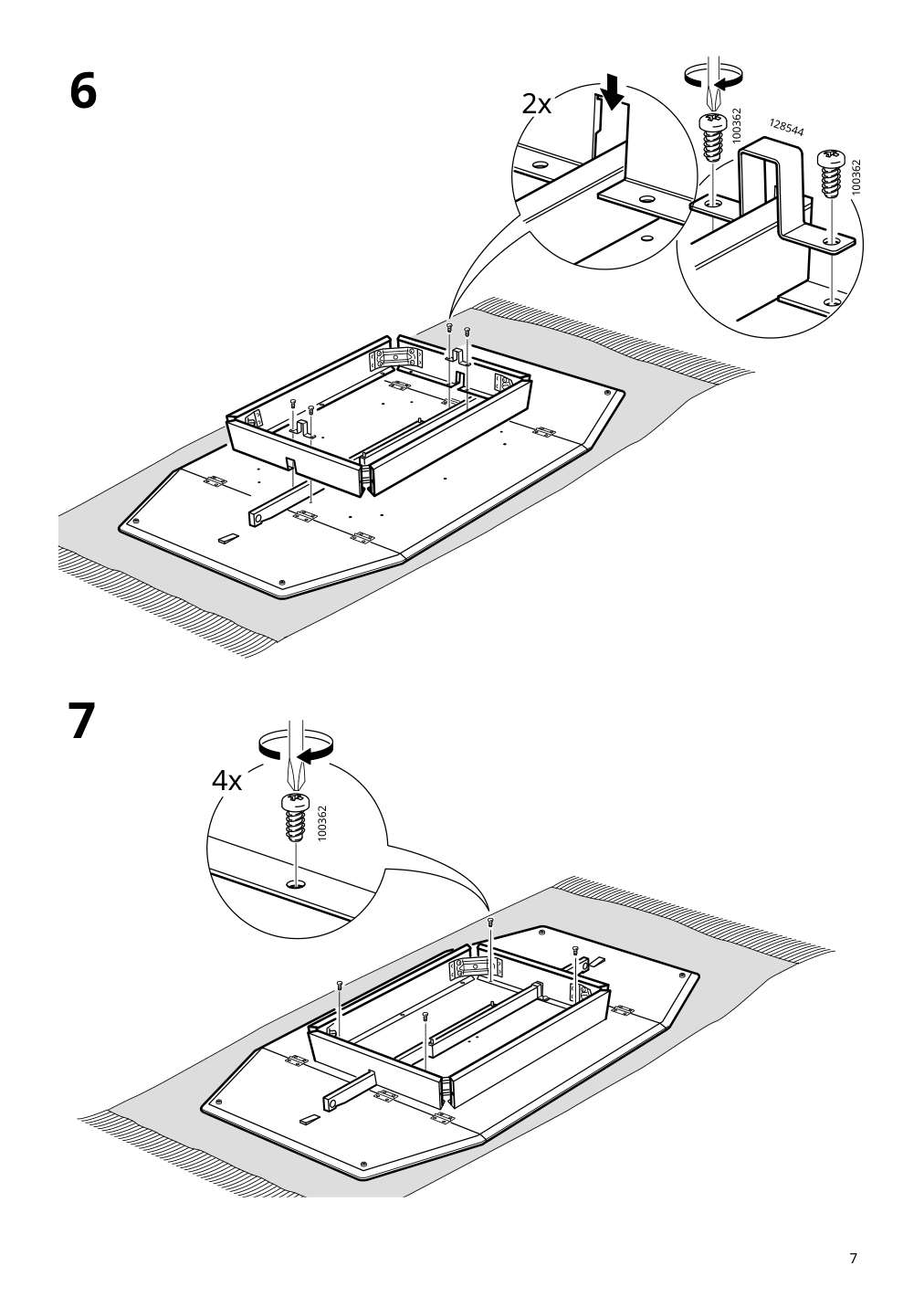 Assembly instructions for IKEA Ikea ps 2012 drop leaf table bamboo white | Page 7 - IKEA IKEA PS 2012 drop-leaf table 202.068.06