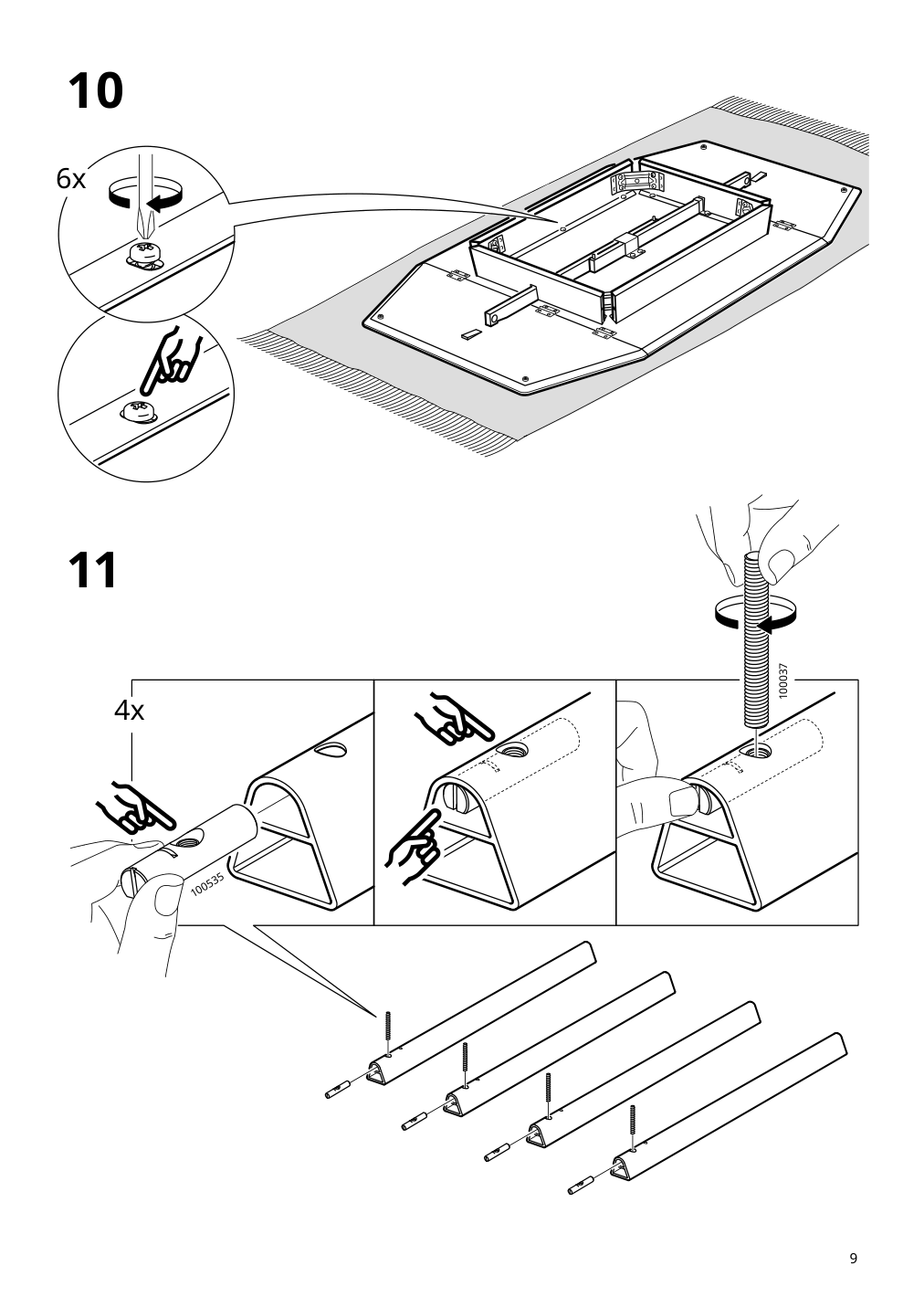 Assembly instructions for IKEA Ikea ps 2012 drop leaf table bamboo white | Page 9 - IKEA IKEA PS 2012 drop-leaf table 202.068.06