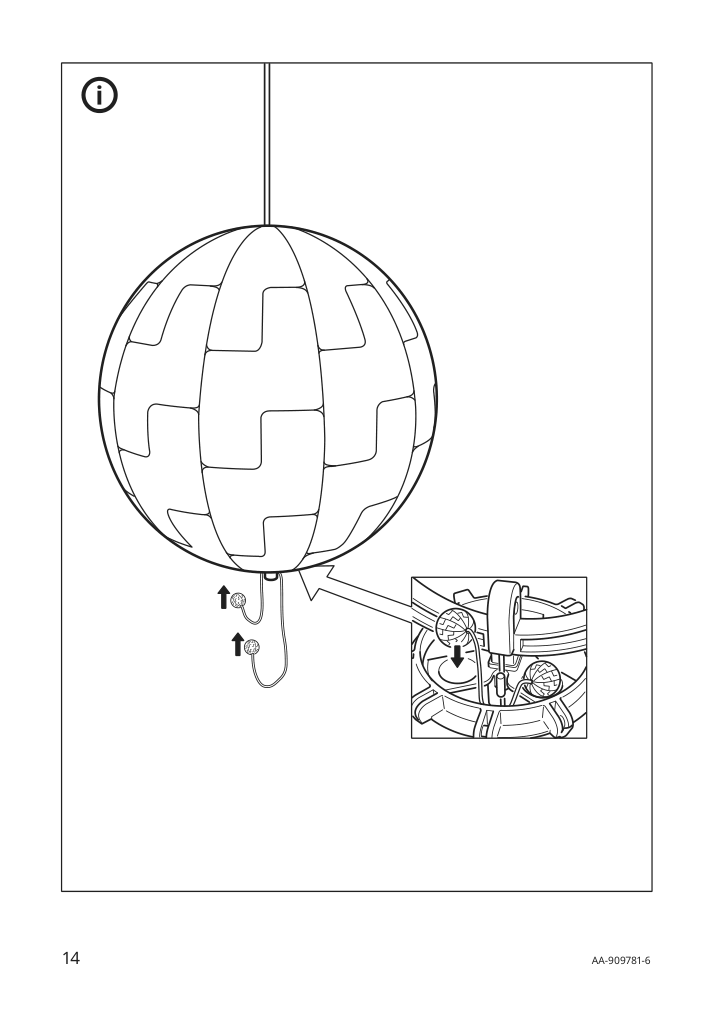 Assembly instructions for IKEA Ikea ps 2014 pendant lamp white silver color | Page 14 - IKEA IKEA PS 2014 pendant lamp 903.114.94