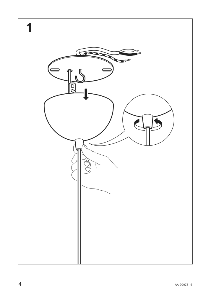 Assembly instructions for IKEA Ikea ps 2014 pendant lamp white silver color | Page 4 - IKEA IKEA PS 2014 pendant lamp 903.114.94