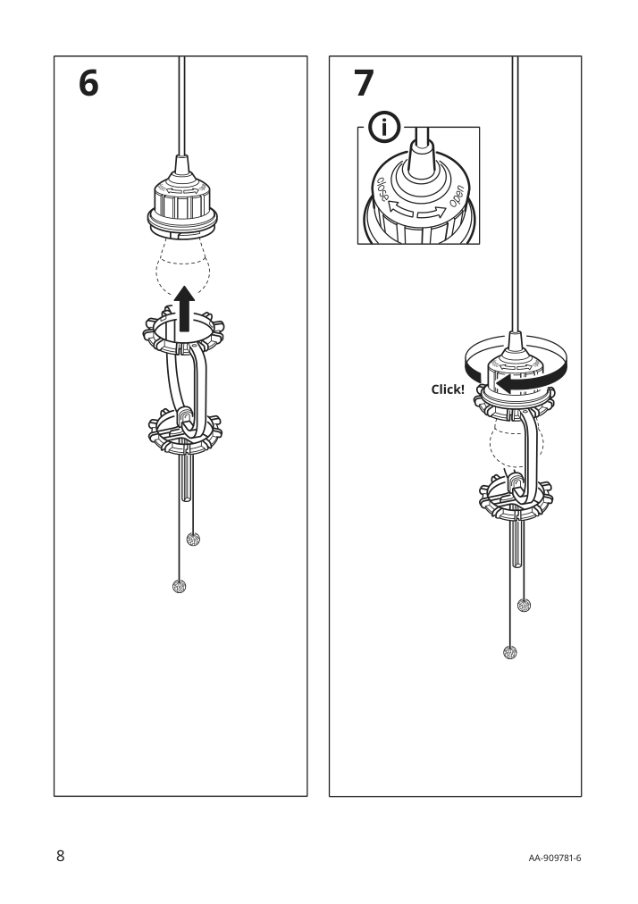 Assembly instructions for IKEA Ikea ps 2014 pendant lamp white silver color | Page 8 - IKEA IKEA PS 2014 pendant lamp 903.114.94