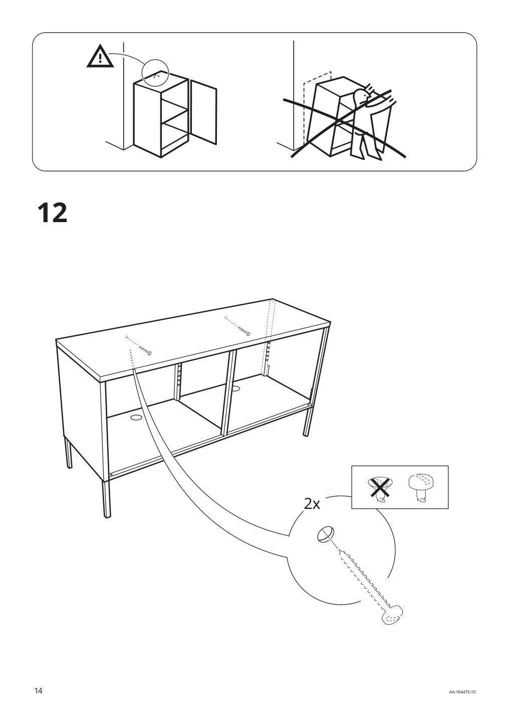 Assembly instructions for IKEA Ikea ps cabinet blue | Page 14 - IKEA IKEA PS cabinet 502.923.17