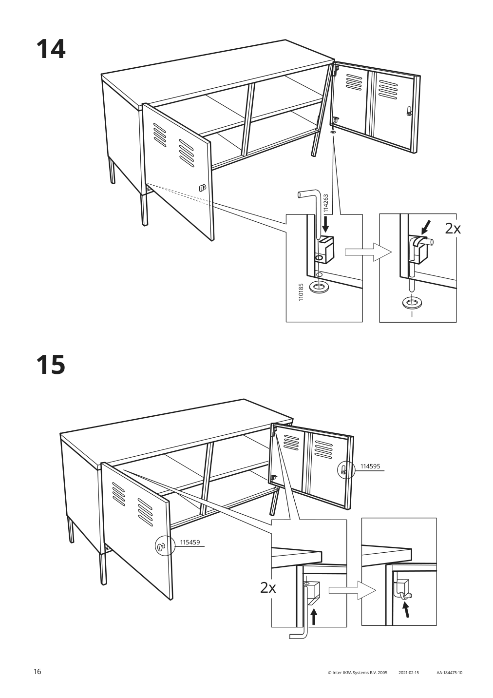 Assembly instructions for IKEA Ikea ps cabinet blue | Page 16 - IKEA IKEA PS cabinet 502.923.17