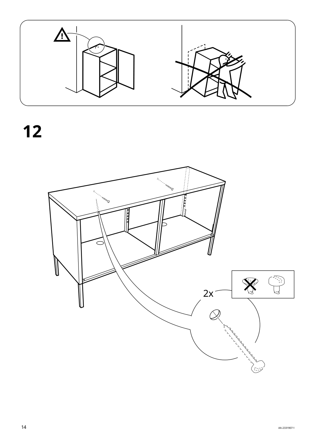 Assembly instructions for IKEA Ikea ps cabinet blue | Page 14 - IKEA IKEA PS cabinet 502.923.17