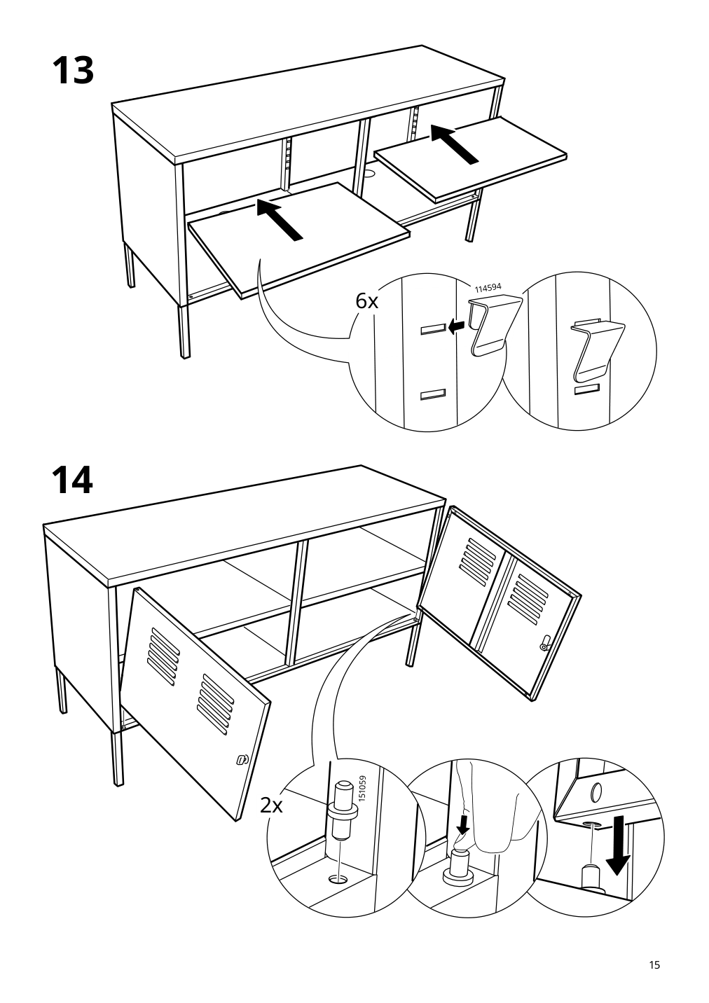 Assembly instructions for IKEA Ikea ps cabinet blue | Page 15 - IKEA IKEA PS cabinet 502.923.17