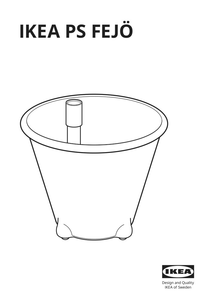 Assembly instructions for IKEA Ikea ps fejoe self watering plant pot black | Page 1 - IKEA IKEA PS FEJÖ self-watering plant pot 301.171.88