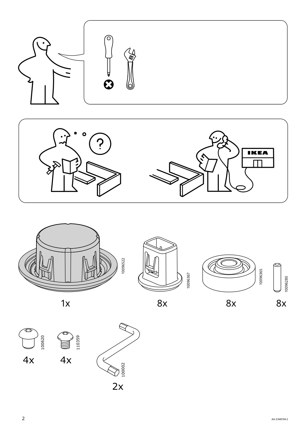 Assembly instructions for IKEA Ikea ps loemsk swivel chair white red | Page 2 - IKEA IKEA PS LÖMSK swivel chair 104.071.36