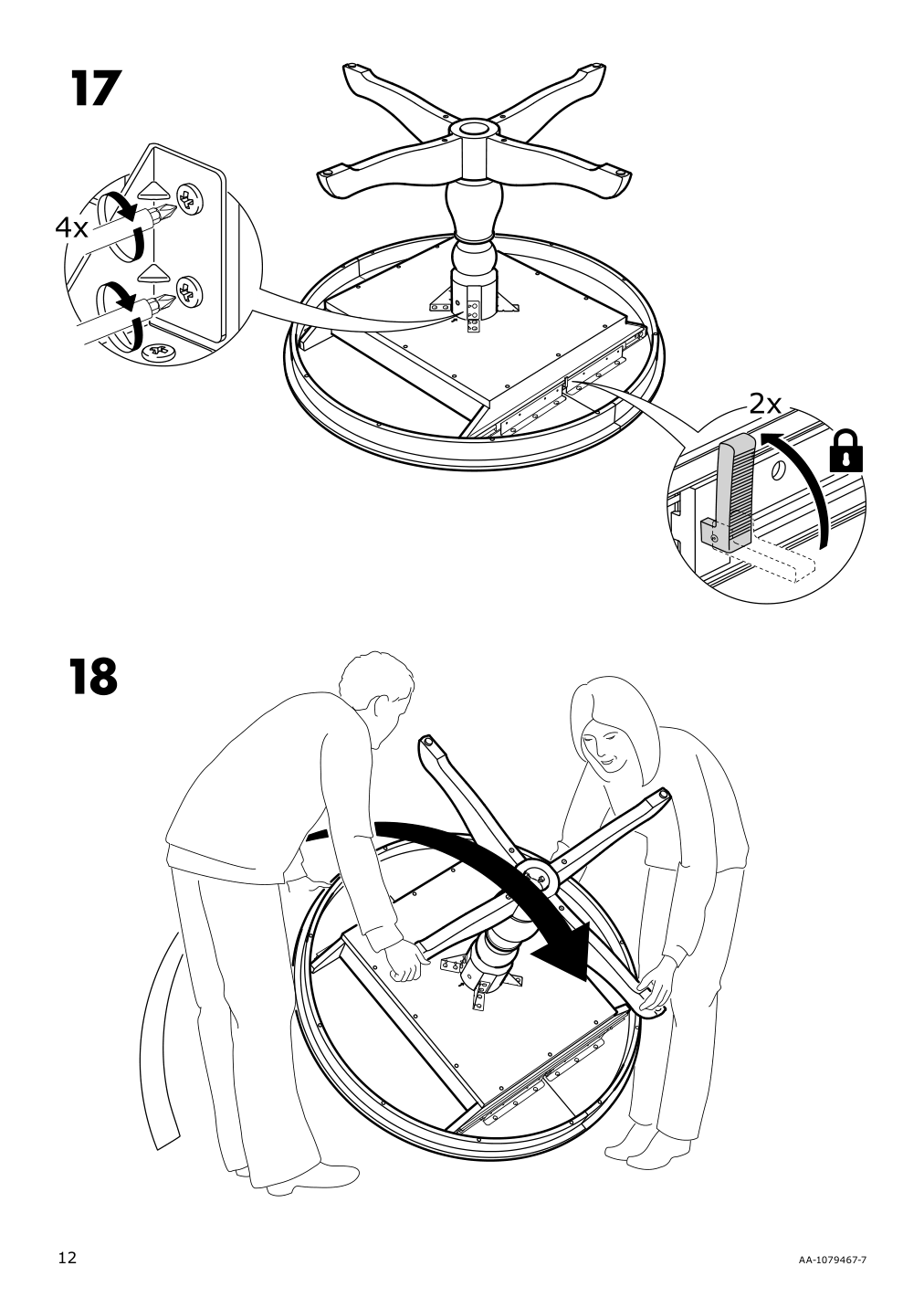 Assembly instructions for IKEA Ingatorp extendable table white | Page 12 - IKEA INGATORP / DANDERYD table and 4 chairs 994.839.52