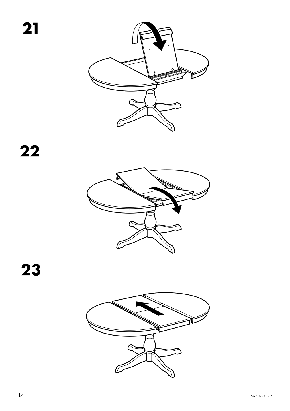 Assembly instructions for IKEA Ingatorp extendable table black | Page 14 - IKEA INGATORP / INGOLF table and 6 chairs 494.833.08