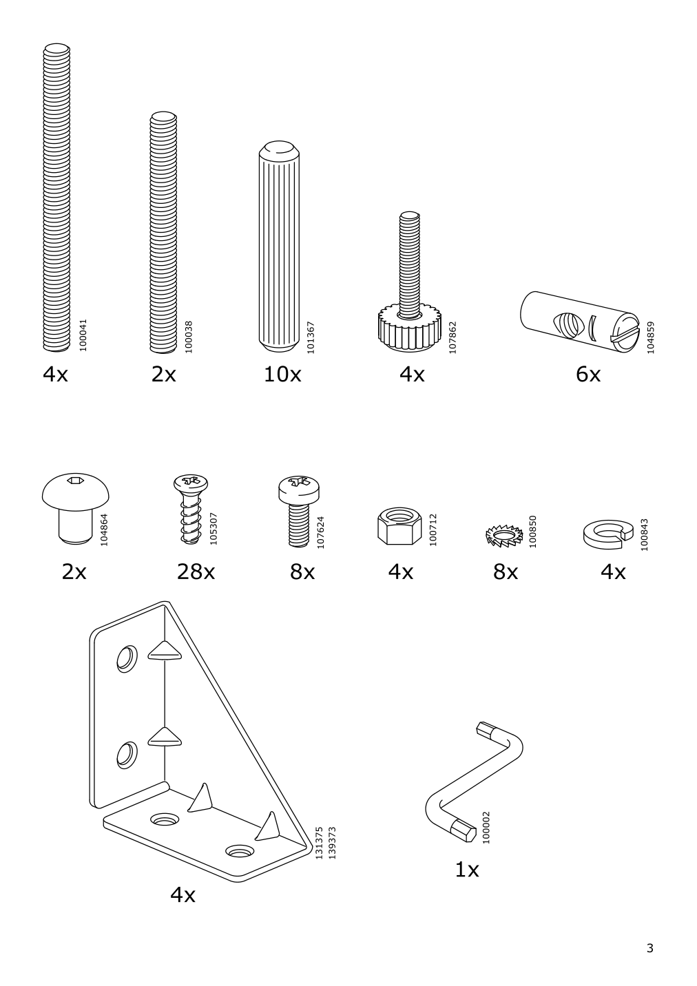 Assembly instructions for IKEA Ingatorp extendable table black | Page 3 - IKEA INGATORP / INGOLF table and 6 chairs 494.833.08