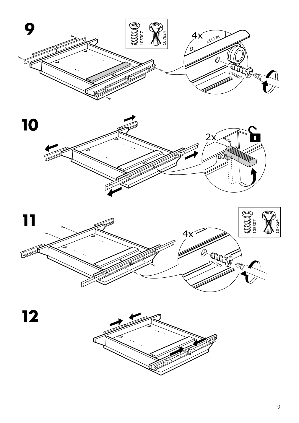 Assembly instructions for IKEA Ingatorp extendable table white | Page 9 - IKEA INGATORP / INGOLF table and 4 chairs 394.826.96