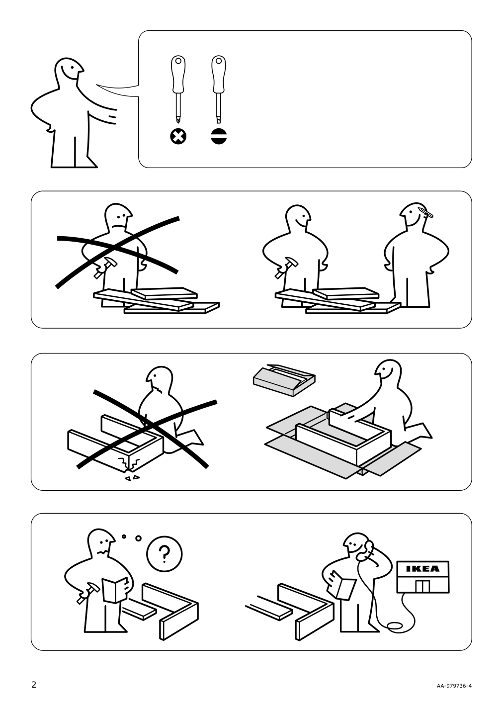 Assembly instructions for IKEA Ingatorp extendable table white | Page 2 - IKEA INGATORP / BERGMUND table and 4 chairs 794.080.20