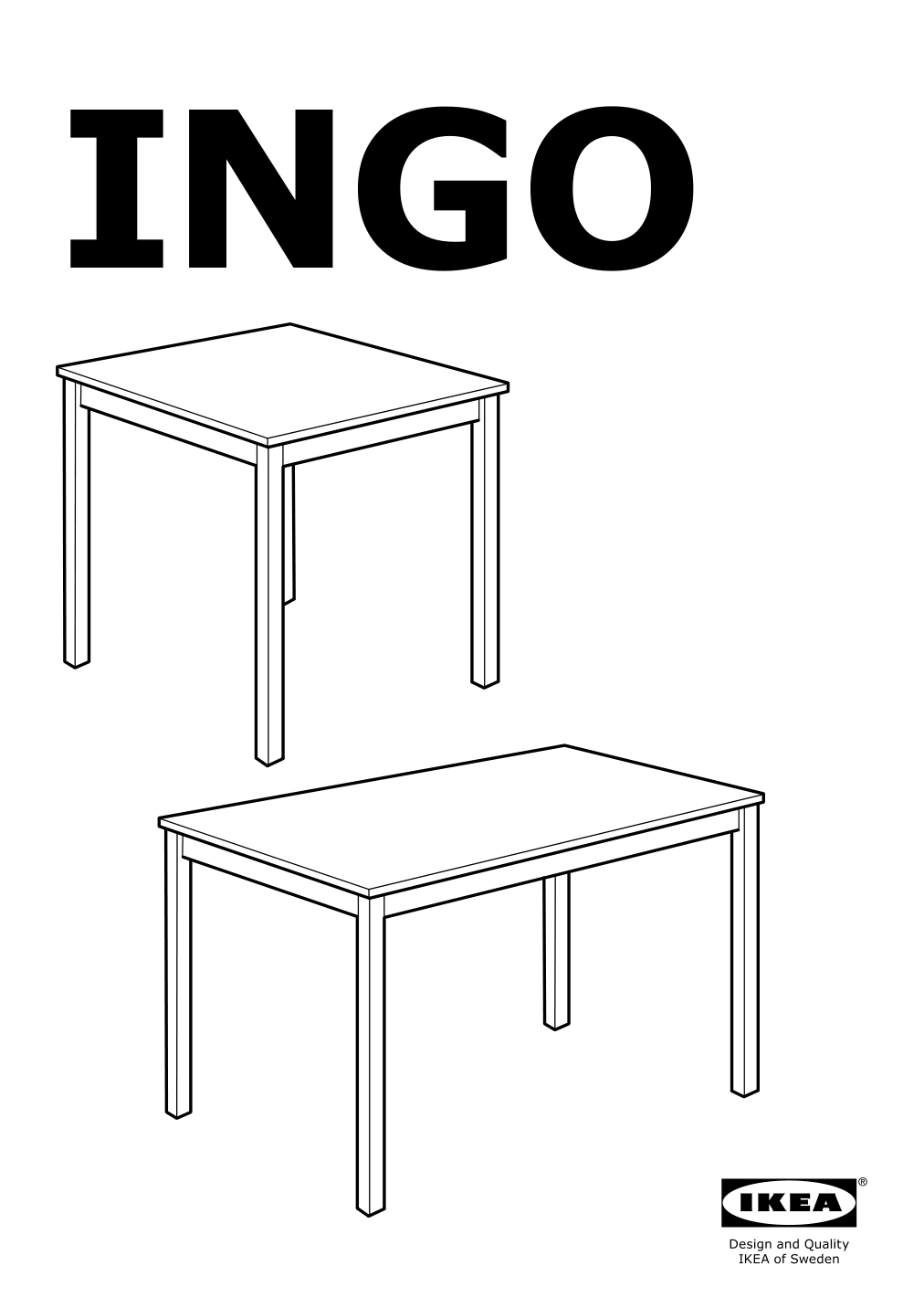 Assembly instructions for IKEA Ingo table pine | Page 1 - IKEA INGO / IVAR table and 4 chairs 490.973.50