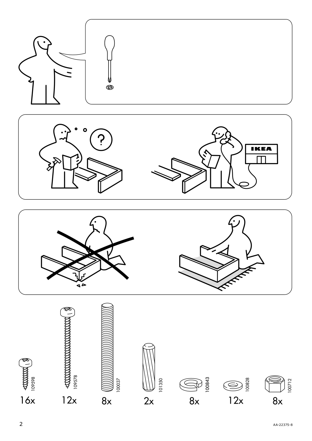 Assembly instructions for IKEA Ingo table pine | Page 2 - IKEA INGO table 146.300.09