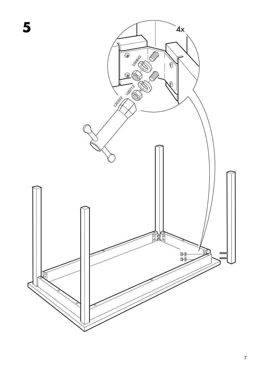 Assembly instructions for IKEA Ingo table pine | Page 7 - IKEA INGO table 146.300.09