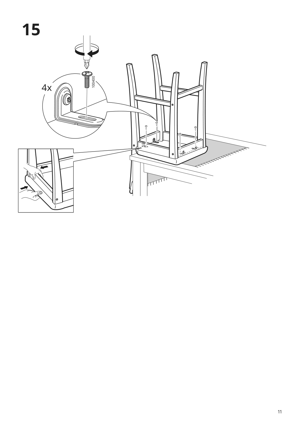 Assembly instructions for IKEA Ingolf bar stool with backrest brown black nolhaga gray beige | Page 11 - IKEA INGOLF bar stool with backrest 604.787.58