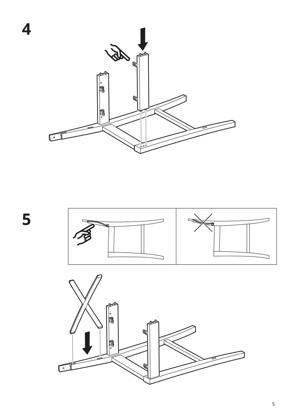 Assembly instructions for IKEA Ingolf bar stool with backrest brown black nolhaga gray beige | Page 5 - IKEA INGOLF bar stool with backrest 604.787.58