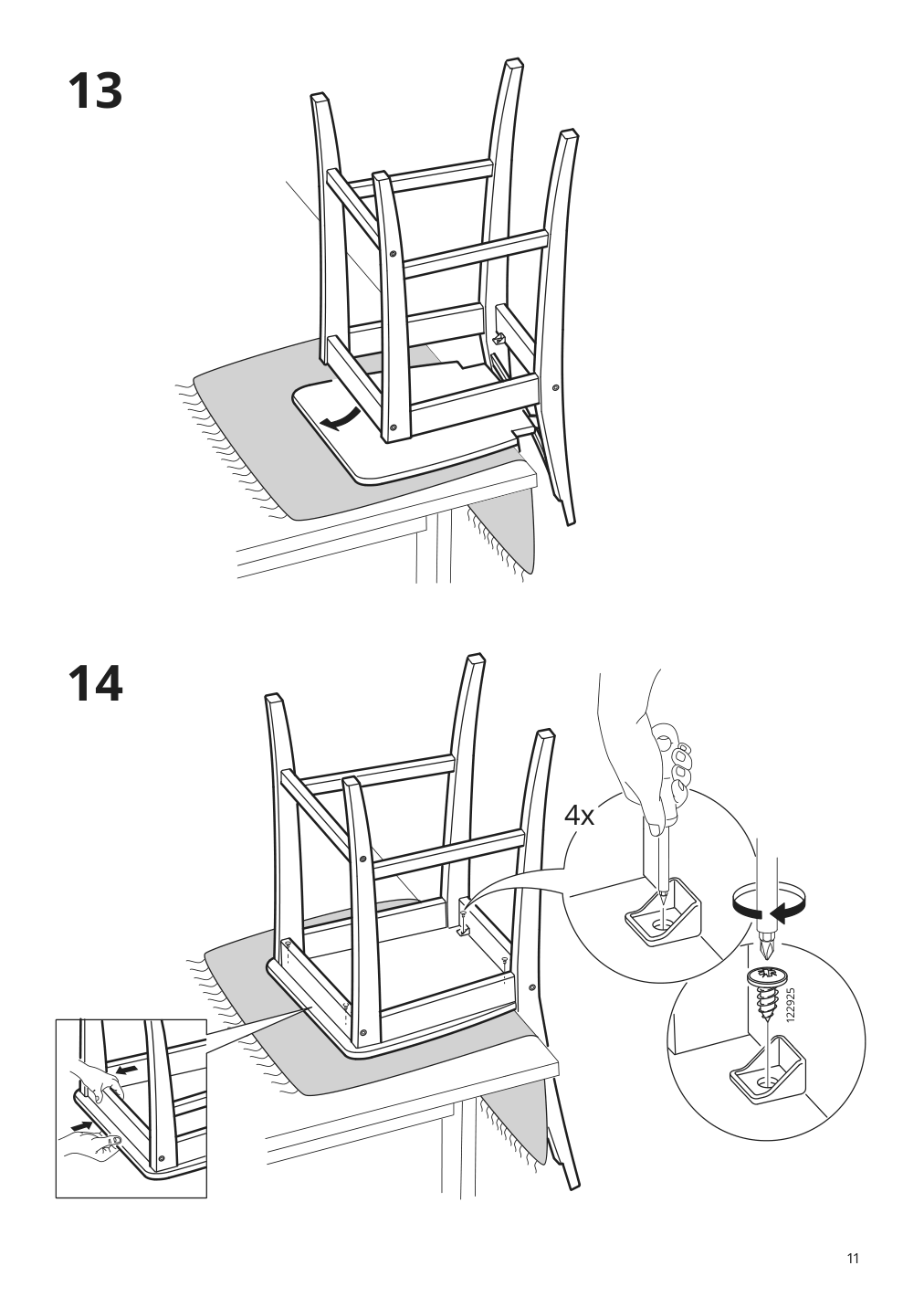 Assembly instructions for IKEA Ingolf bar stool with backrest brown black | Page 11 - IKEA INGOLF bar stool with backrest 902.485.15