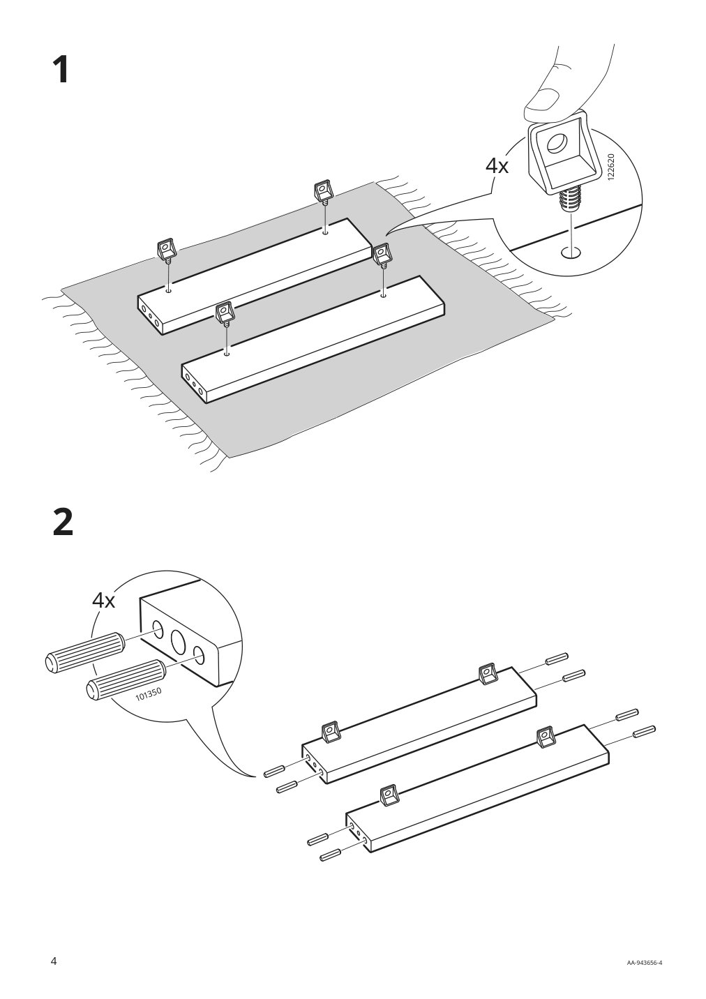 Assembly instructions for IKEA Ingolf bar stool with backrest brown black | Page 4 - IKEA INGOLF bar stool with backrest 402.485.13