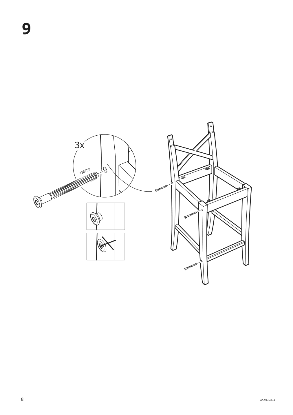 Assembly instructions for IKEA Ingolf bar stool with backrest brown black | Page 8 - IKEA INGOLF bar stool with backrest 902.485.15