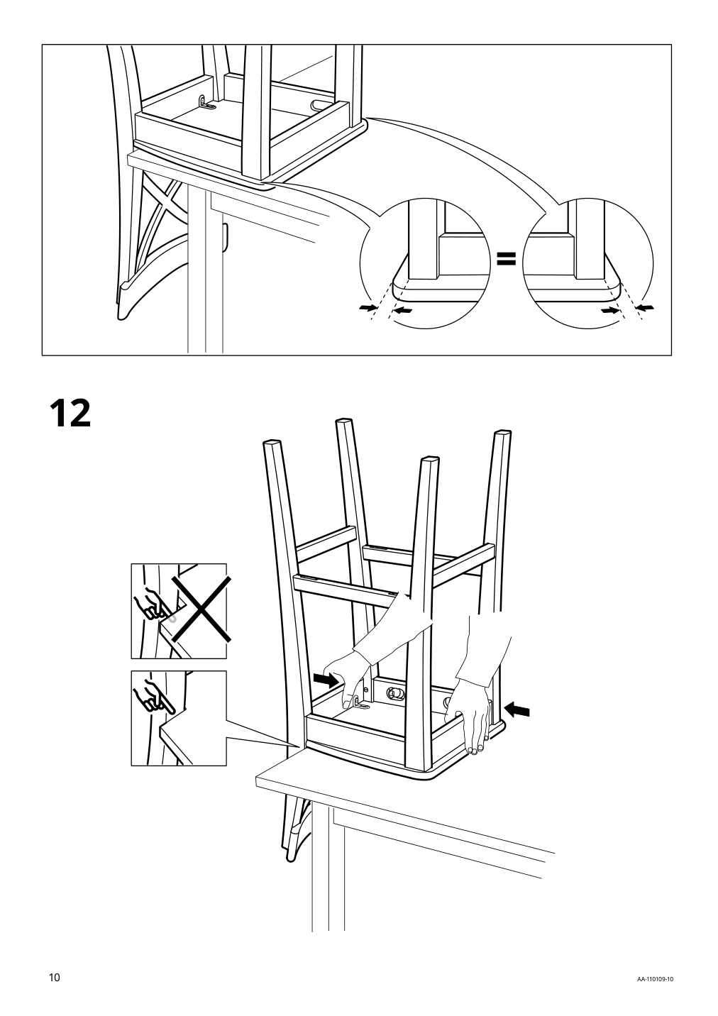 Assembly instructions for IKEA Ingolf bar stool with backrest white | Page 10 - IKEA INGOLF bar stool with backrest 101.226.47