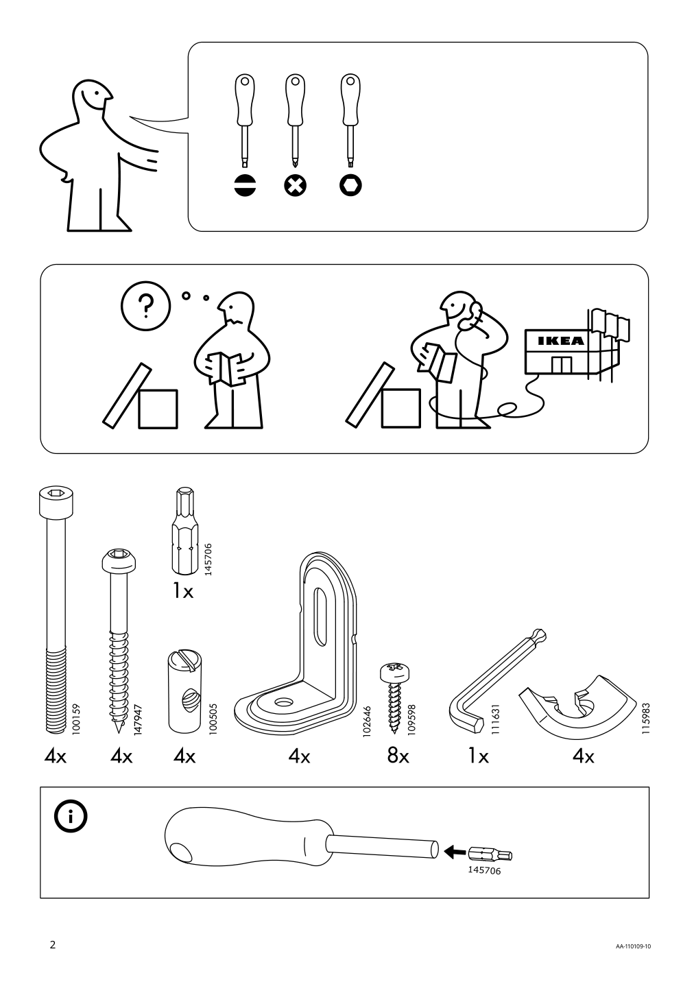 Assembly instructions for IKEA Ingolf bar stool with backrest white | Page 2 - IKEA INGOLF bar stool with backrest 101.226.47