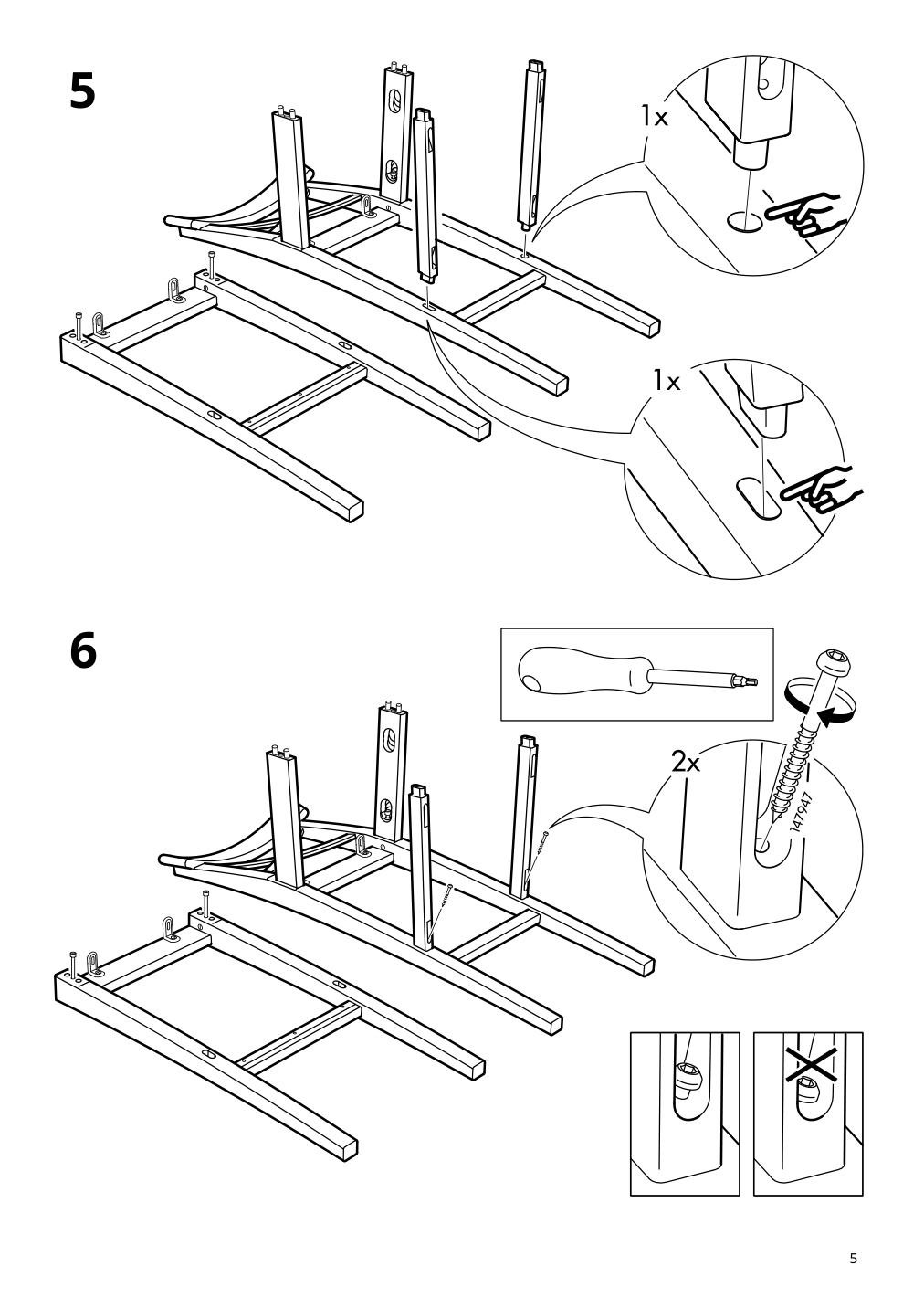 Assembly instructions for IKEA Ingolf bar stool with backrest white | Page 5 - IKEA INGOLF bar stool with backrest 101.226.47