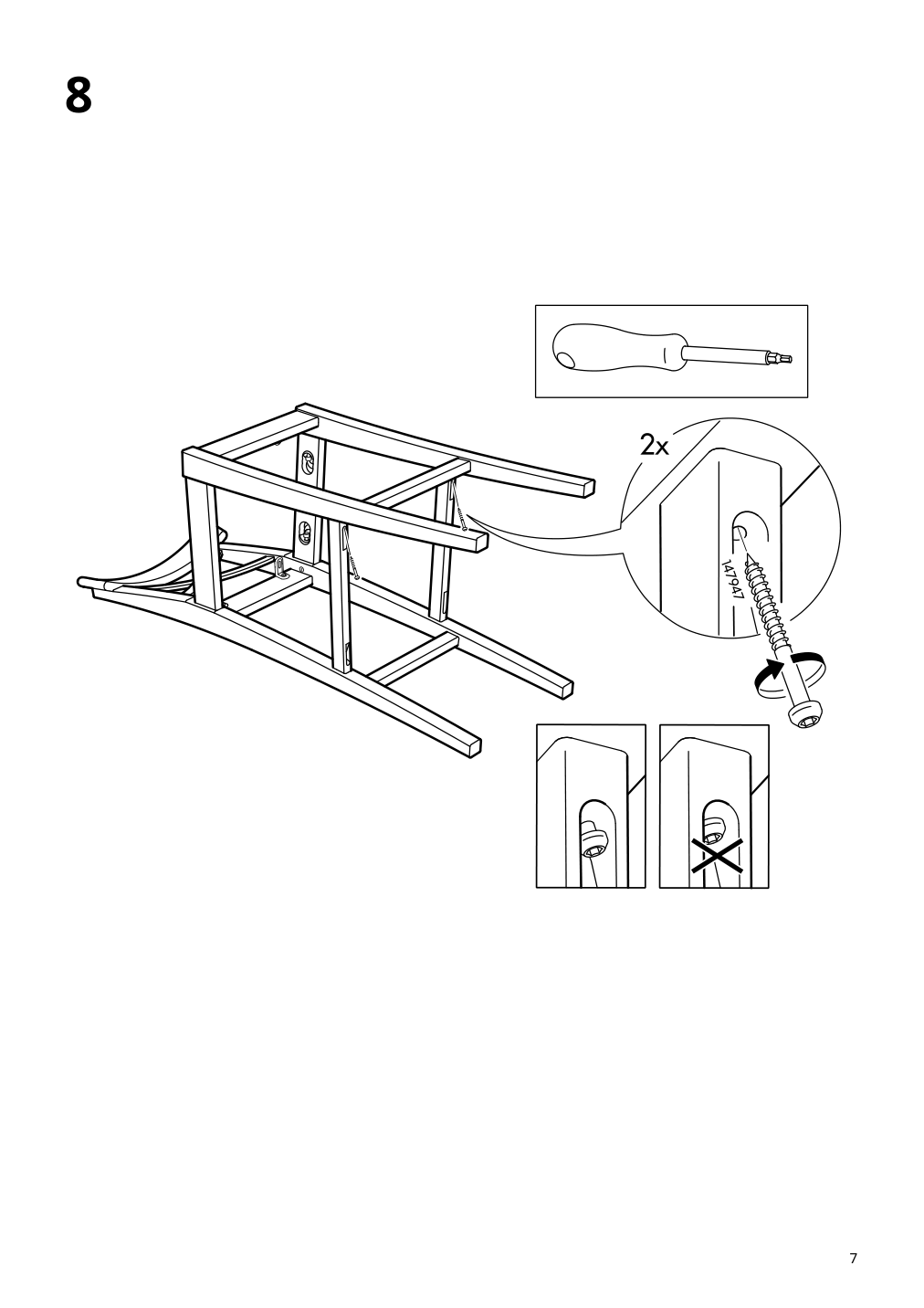 Assembly instructions for IKEA Ingolf bar stool with backrest white | Page 7 - IKEA INGOLF bar stool with backrest 101.226.47