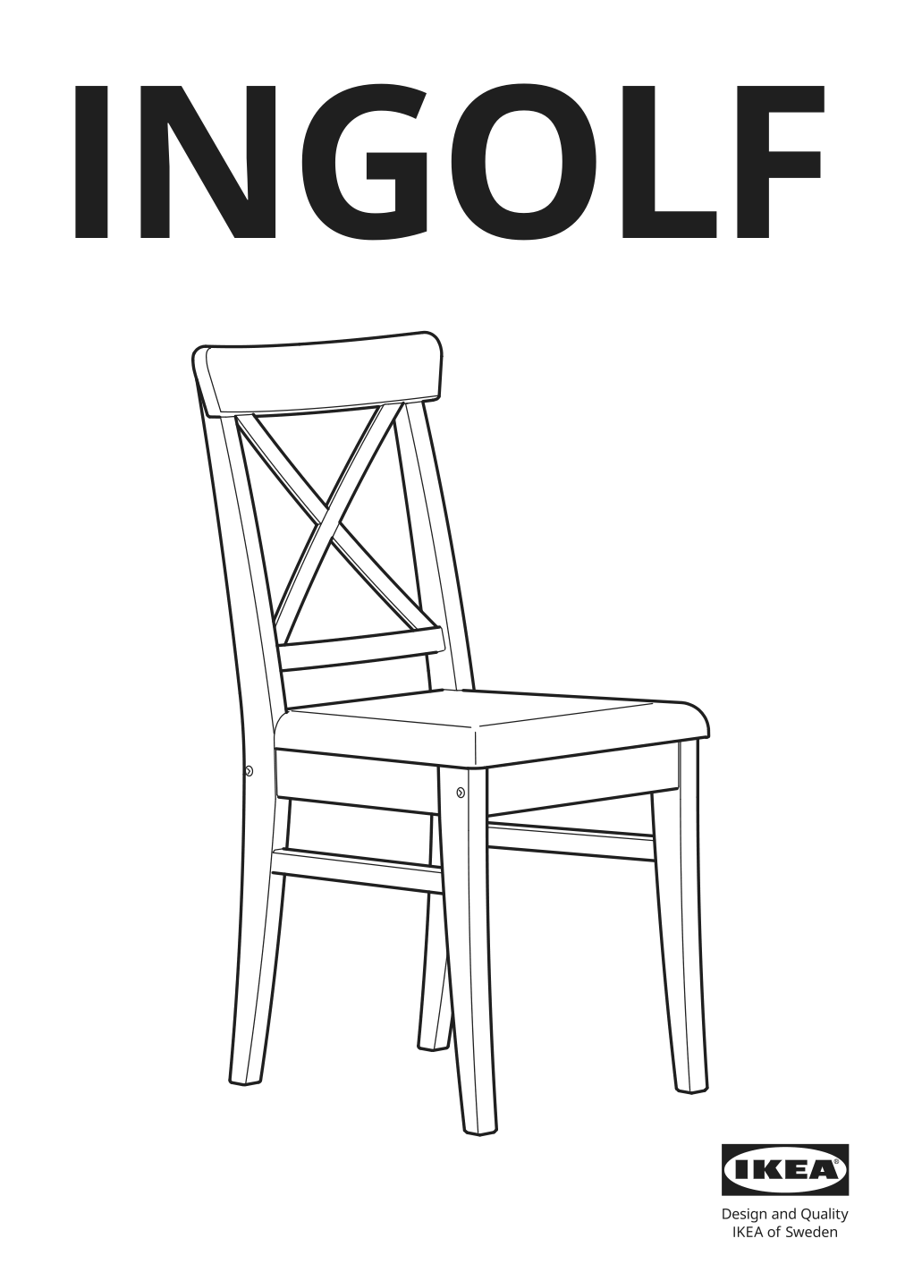 Assembly instructions for IKEA Ingolf chair brown black nolhaga gray beige | Page 1 - IKEA INGATORP / INGOLF table and 4 chairs 094.833.34